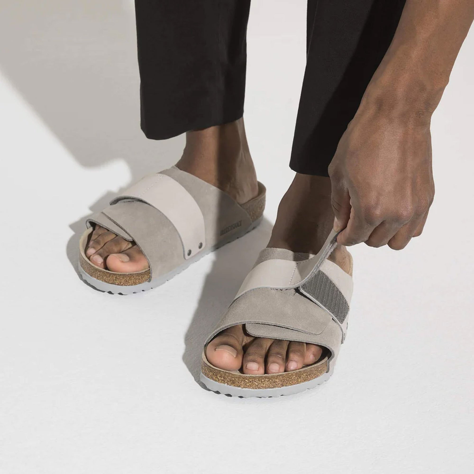 Birkenstock | KYOTO NUBUCK/SUEDE LEATHER { GRAY - view 4
