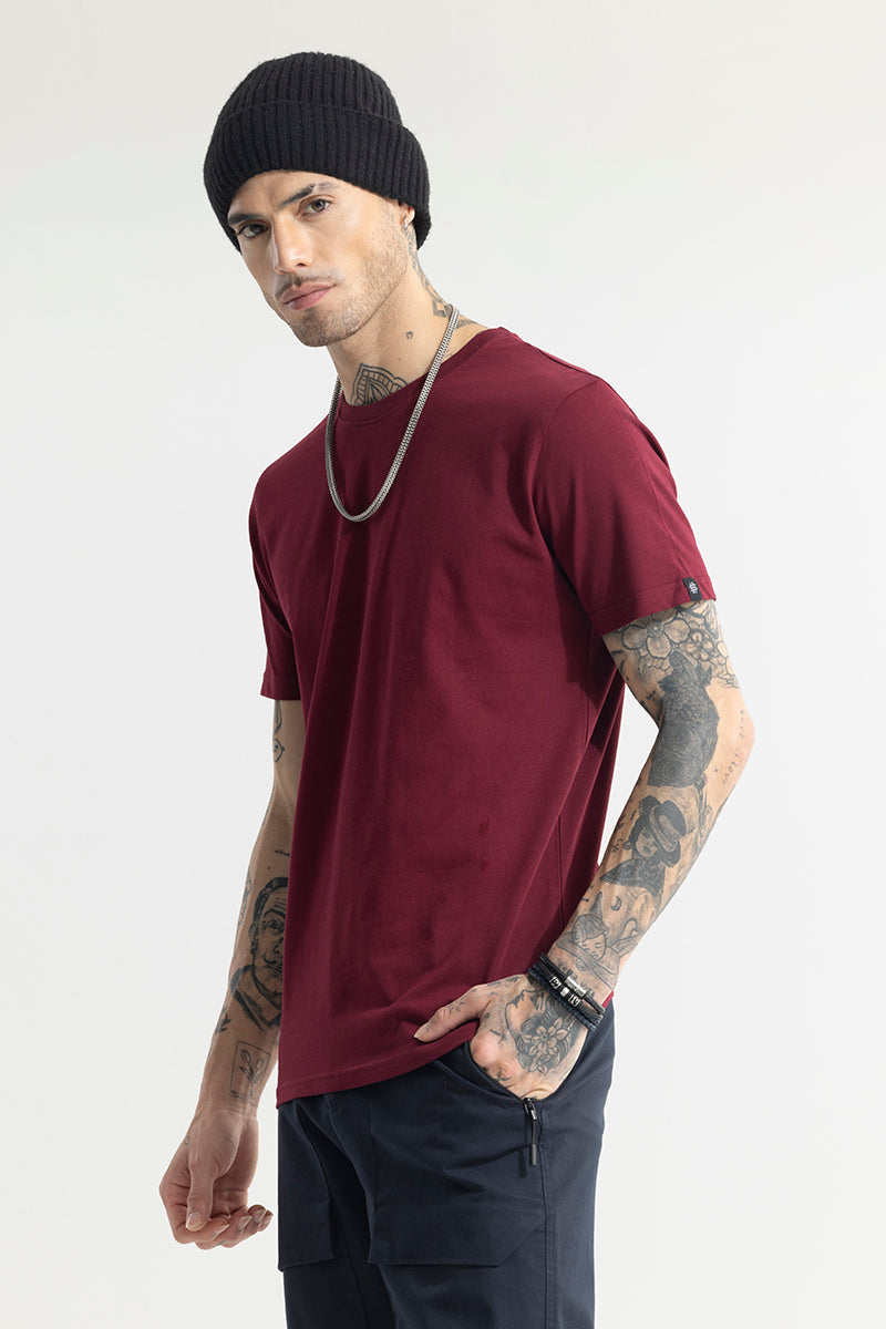 SNITCH EasyEssentials Maroon T-Shirt - view 5