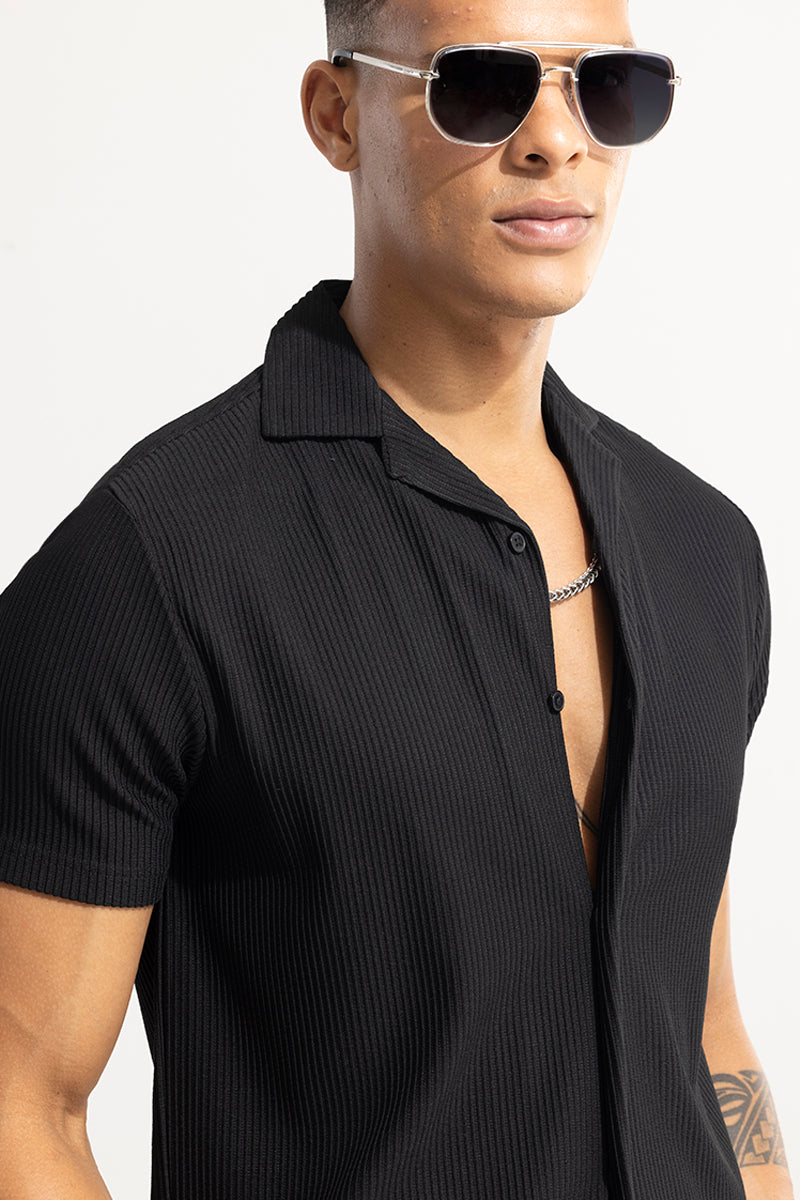 SNITCH Parallel Rib Black Shirt - view 4