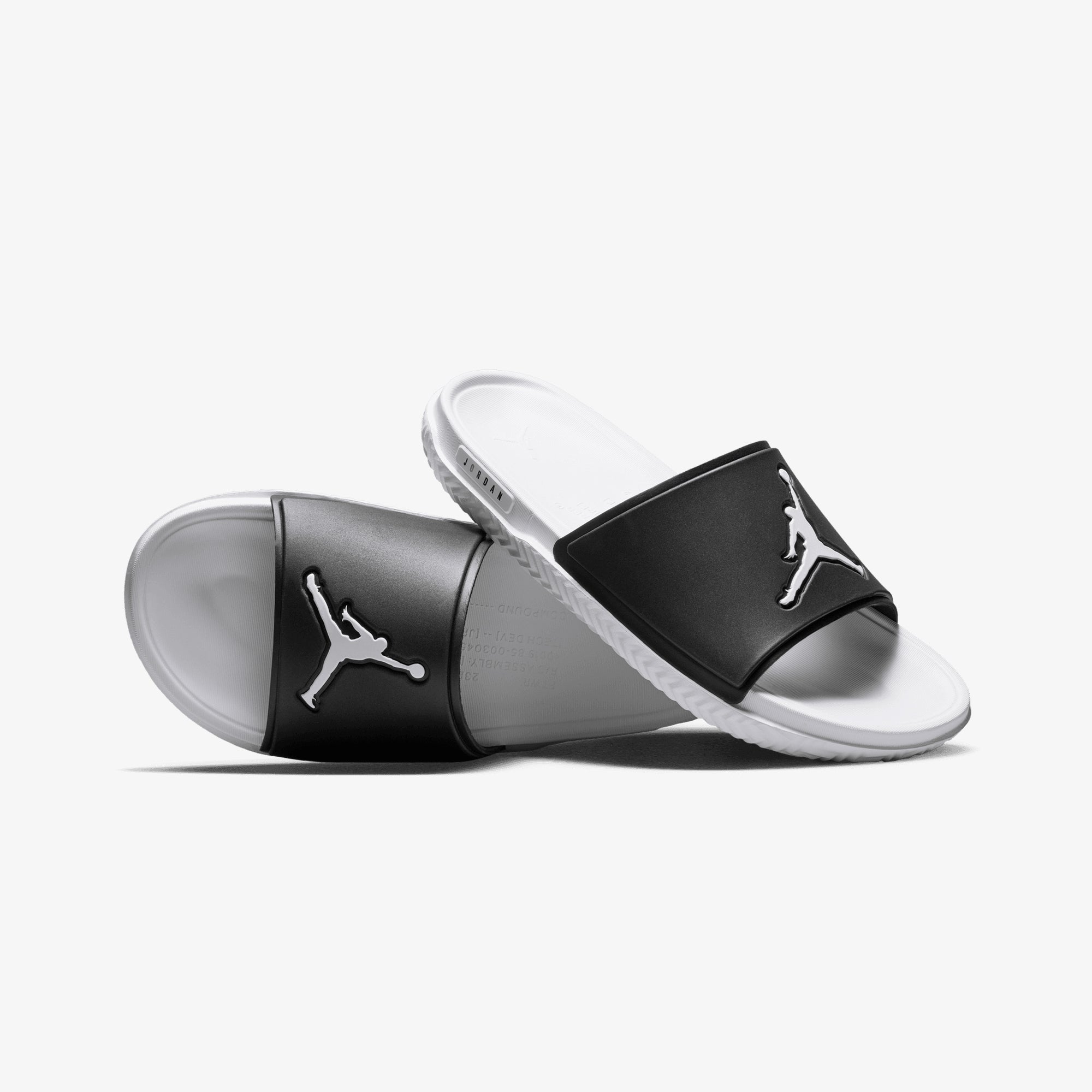 Jordan | Paris Saint-germain Jumpman Slides { Black/white-white - view 3