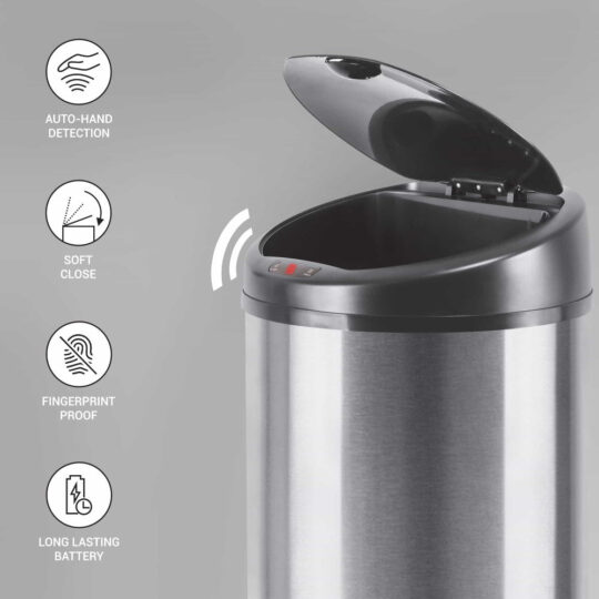 Sensor Dustbin (Milton) – Steel - view 2