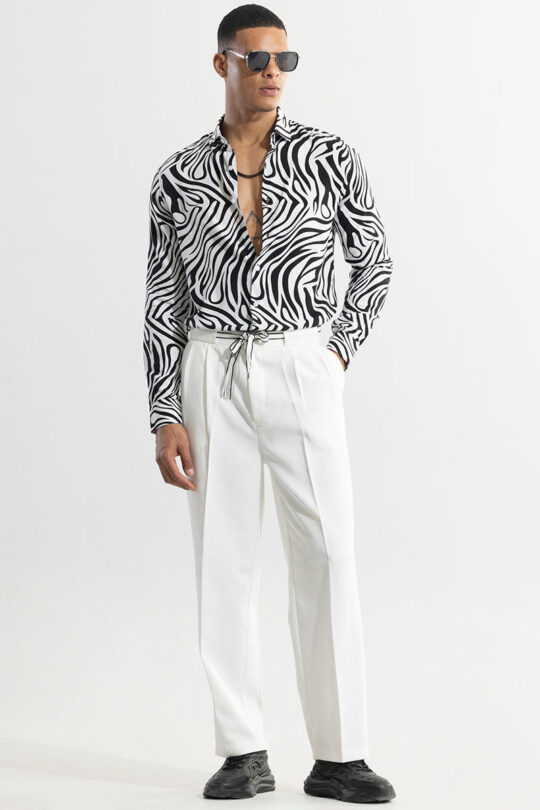 SNITCH Zebra Wave White Shirt