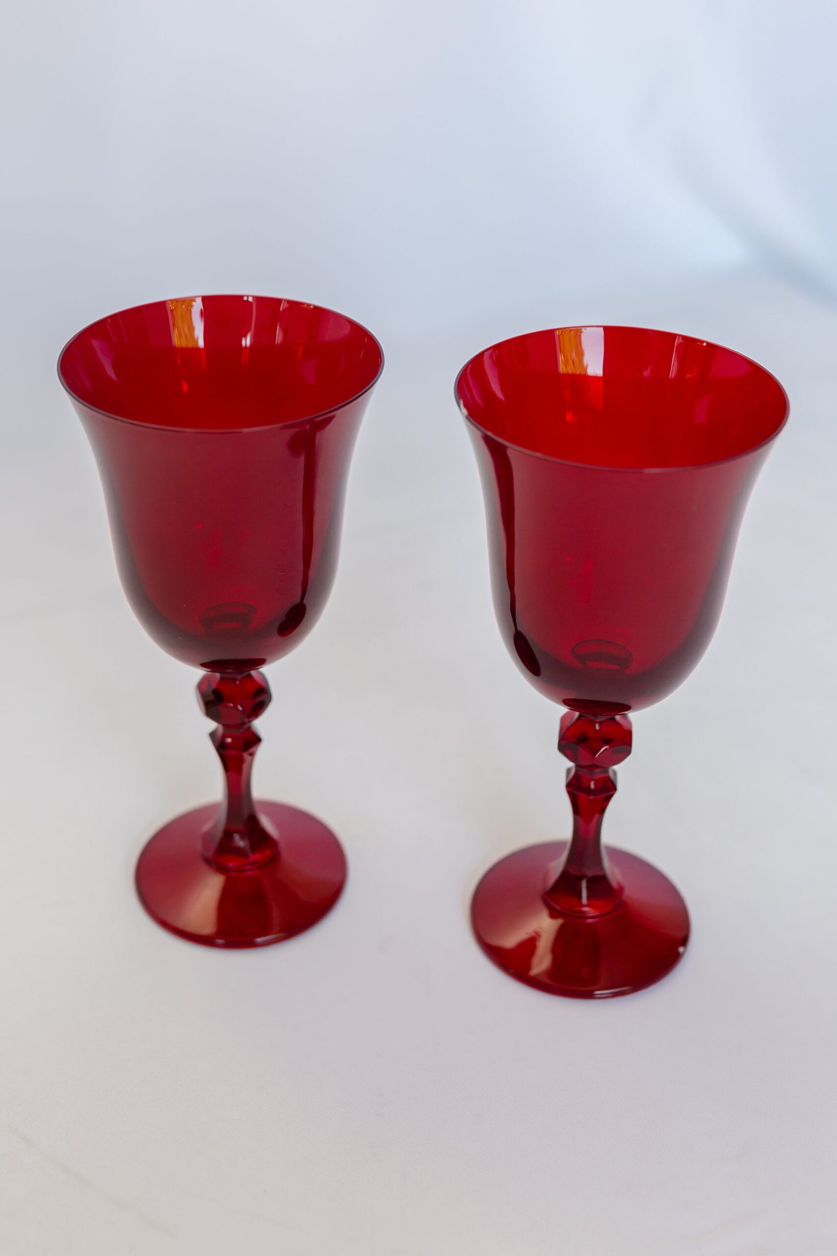 Estelle Colored Glass Estelle Colored Regal Goblet - Set of 2 {Red} - view 2