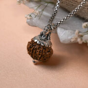 Adiyogi pendant 12 – Prinjal Jewellers Adiyogi Pendant (12 Mukhi Nepali Rudraksha) With Chain