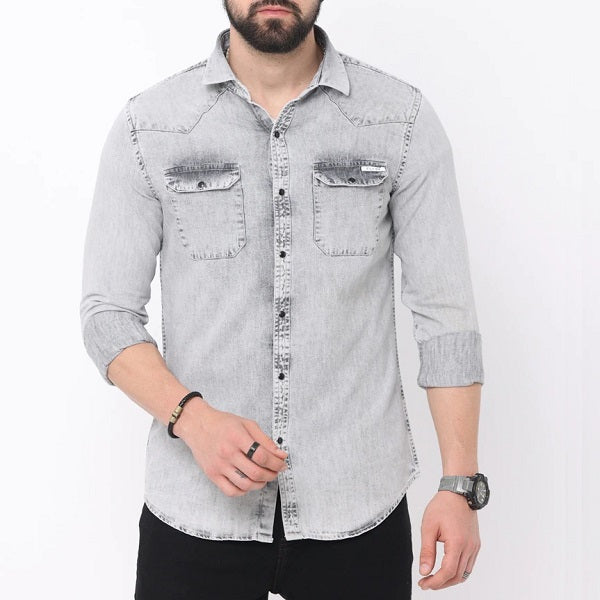 BlackTree Premium RFD Cotton Shirt For Man (Light Grey)