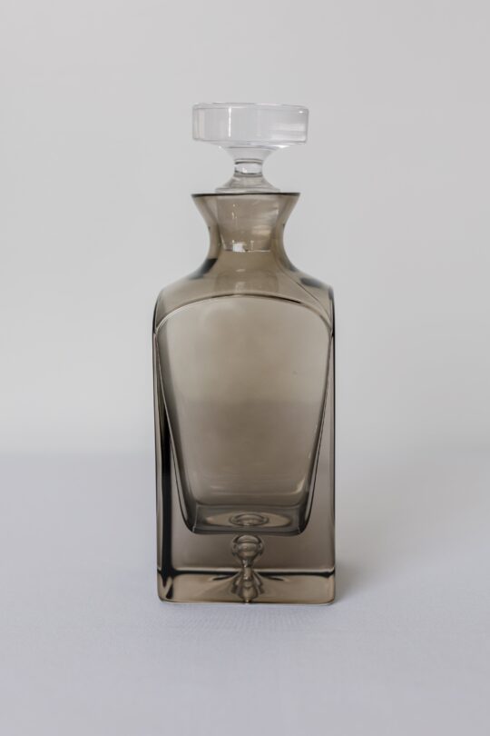 Estelle Colored Glass Estelle Colored Decanter- Heritage {Gray Smoke} - view 2