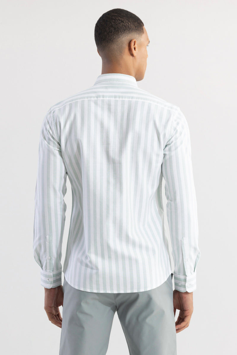 SNITCH Pinstripe Green Shirt - view 7