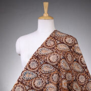 SOUTH KARGHA Brown - Kalamkari Block Printed Natural Dyed Cotton Fabric