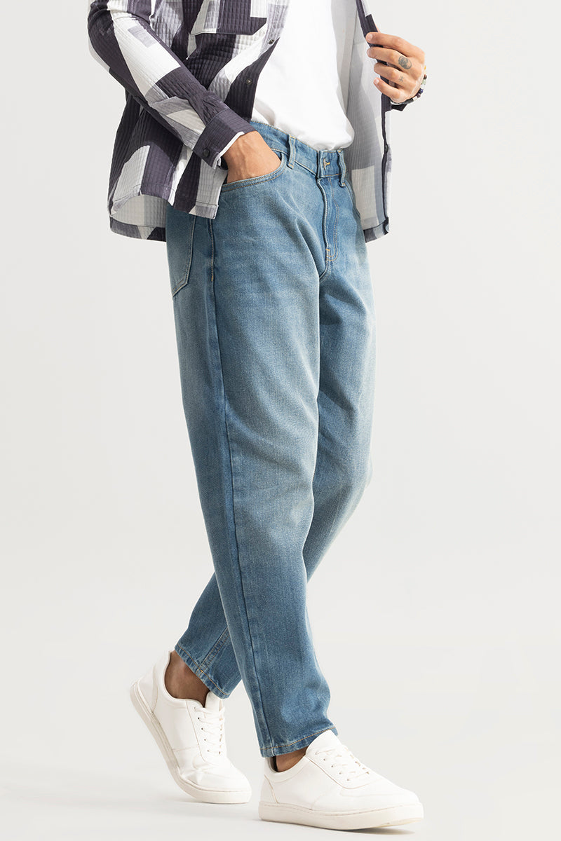 SNITCH Castor Ocean Blue Baggy Jeans - view 5