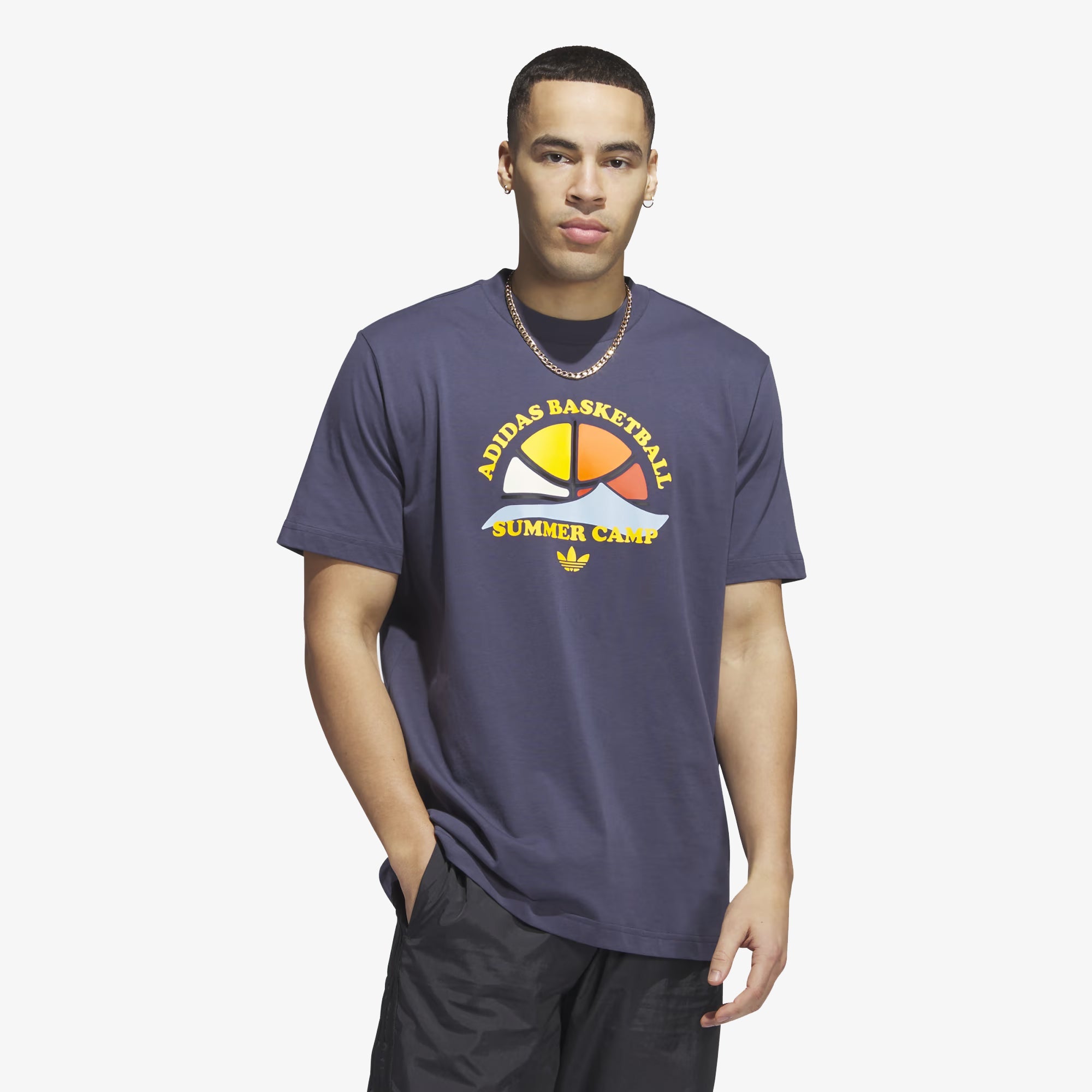 Adidas Originals | BASKETBALL SHORT SLEEVE TEE { SHADOW NAVY