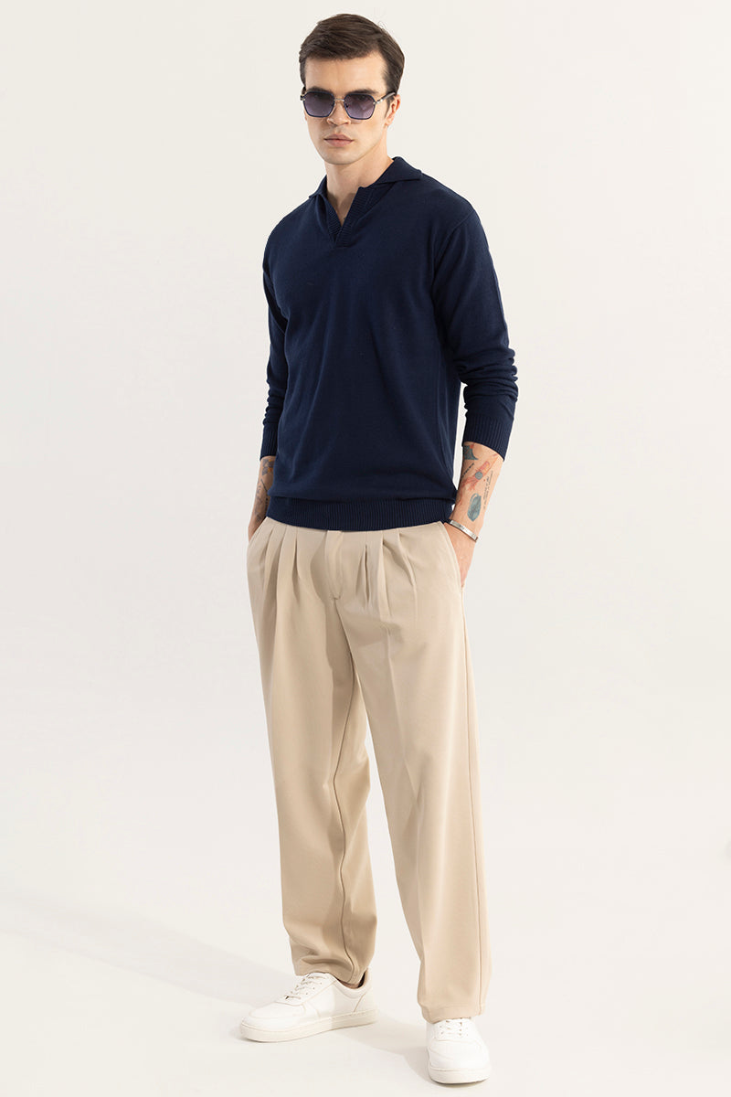 SNITCH EliteEdge Navy Full Sleeve Polo - view 3