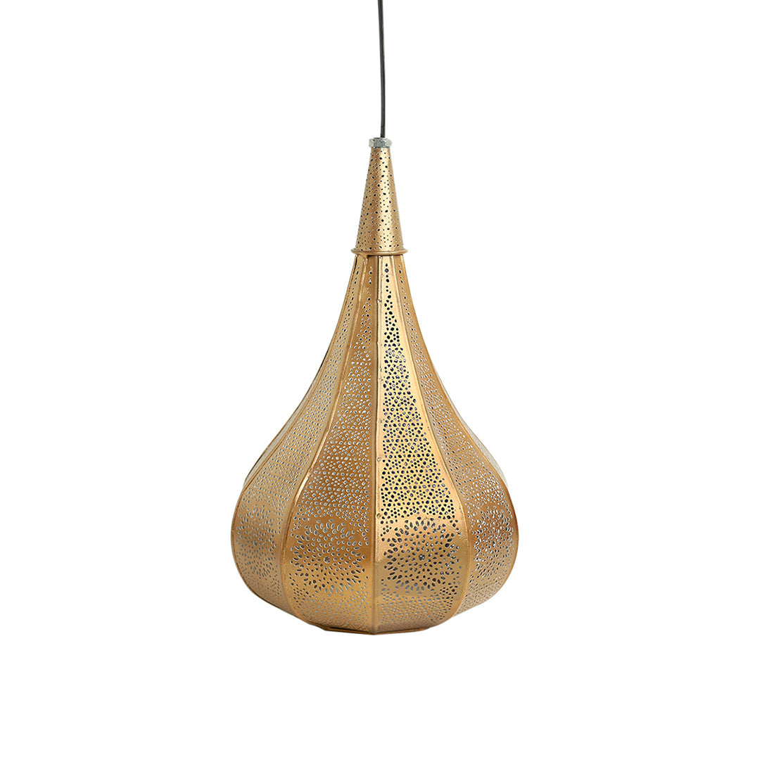 EXCLUSIVELANE 'Morrocan Flame' Hand-etched Pendant Lamp In Iron (13 Inch, Matte Finish) - view 4