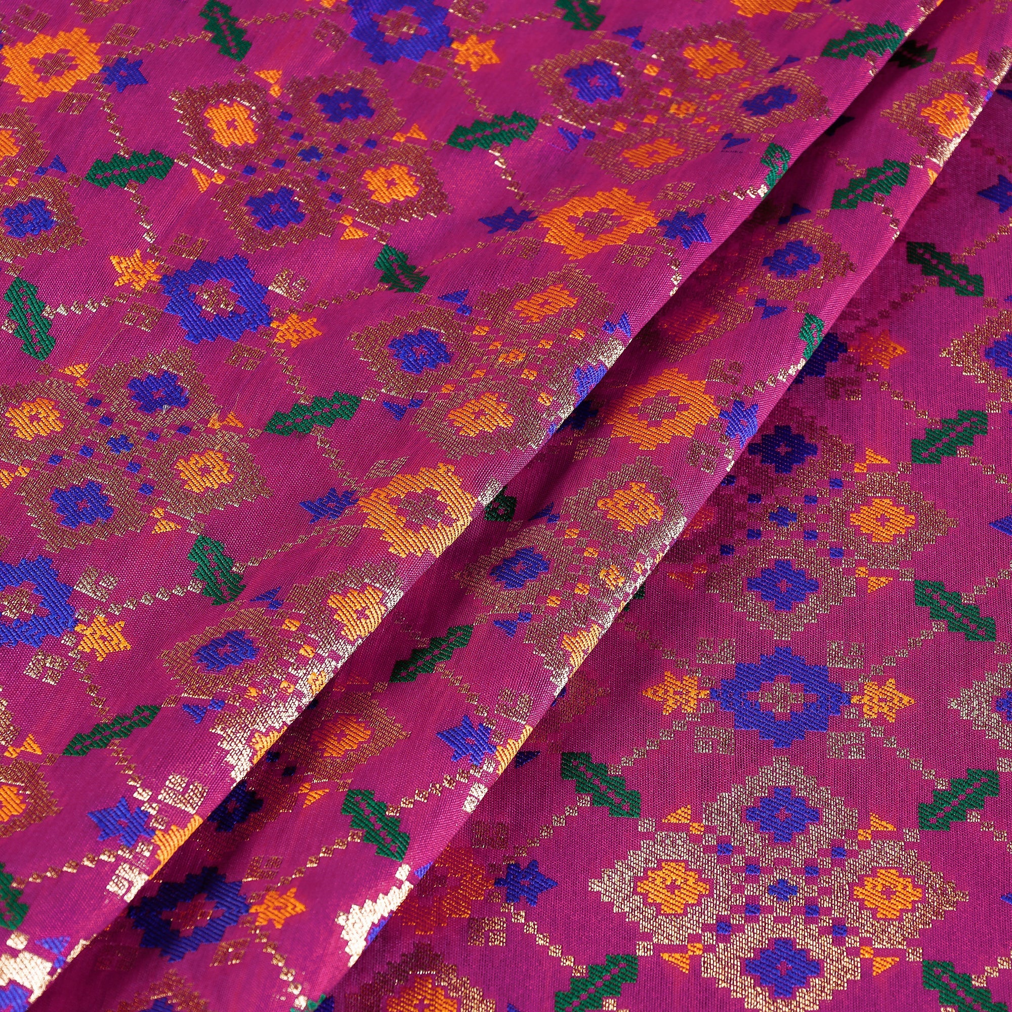 BANARASI BY MAQBUL HASAN Purple - Banarasi Meena Jacquard Brocade Viscose Silk Fabric - view 3