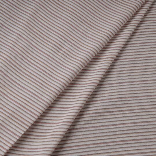 AHA VASTRA HANDLOOM Brown - Jhiri Pure Handloom Cotton Fabric - view 2