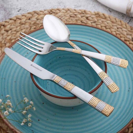 Wonderchef Roma Cultery Gift Set - Gold Plated - Set of 24 - view 2