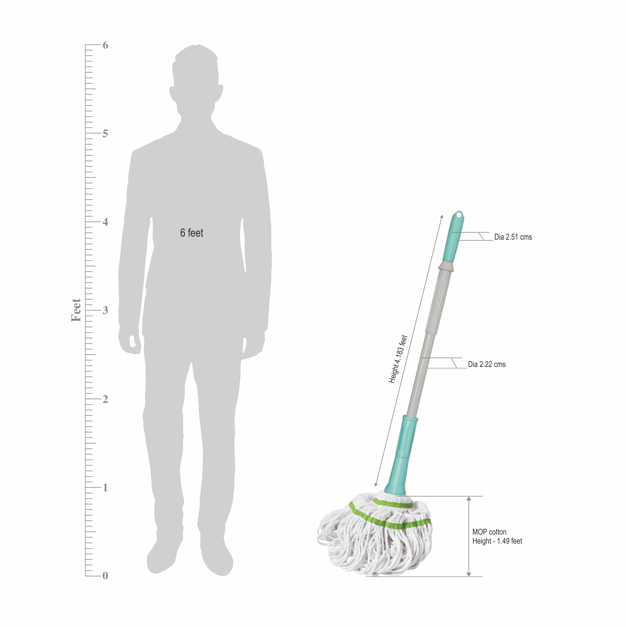 Twist & Squeeze Mop - Cotton (Spotzero by Milton) - view 10