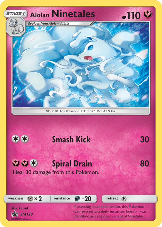 Promo smp-sm128 non-holo – Pokémon Alolan Ninetales - SM128 - Promo [smp-SM128] [Non-Holo] - Alolan Ninetales - SM128 - Promo