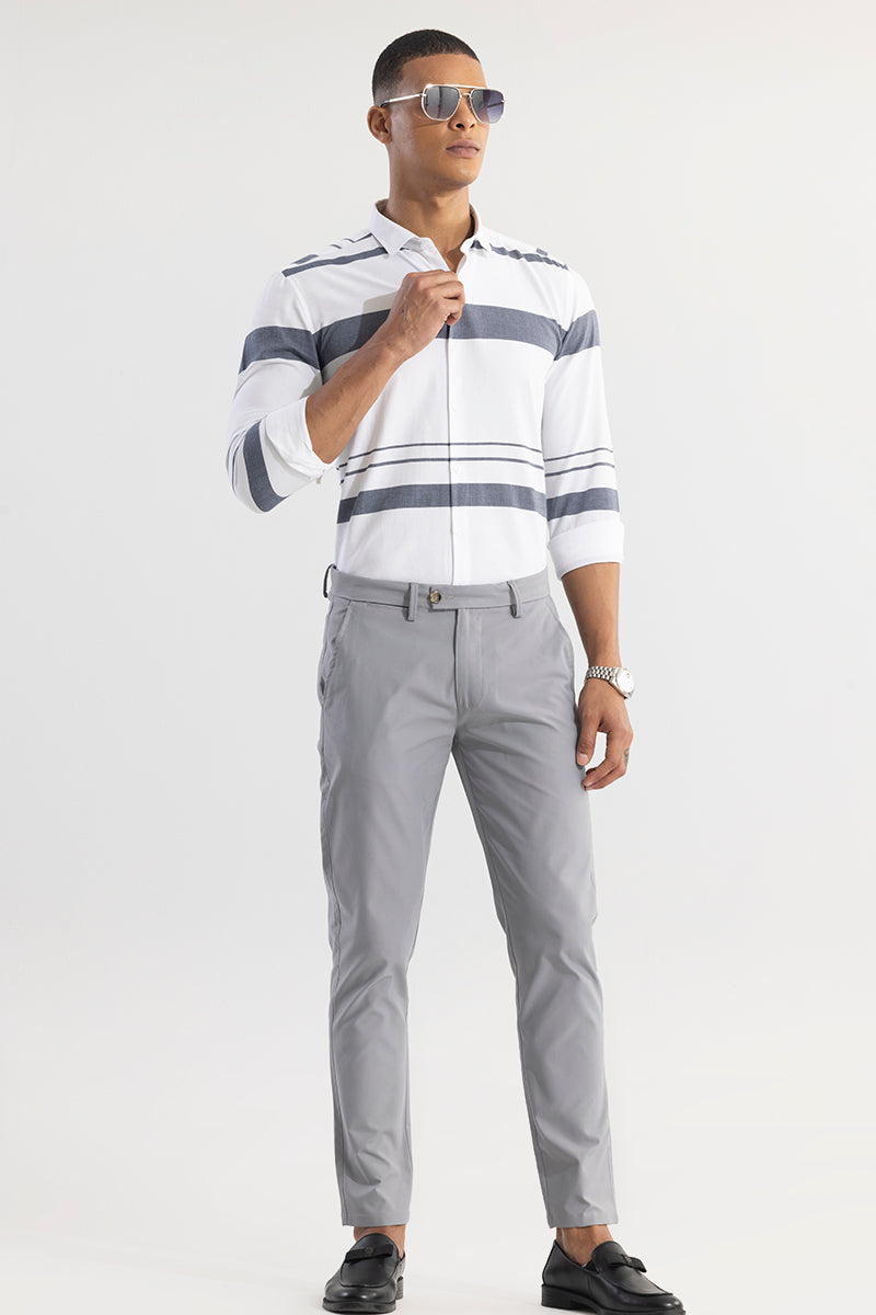 SNITCH Horizontal Lines Grey Shirt - view 3