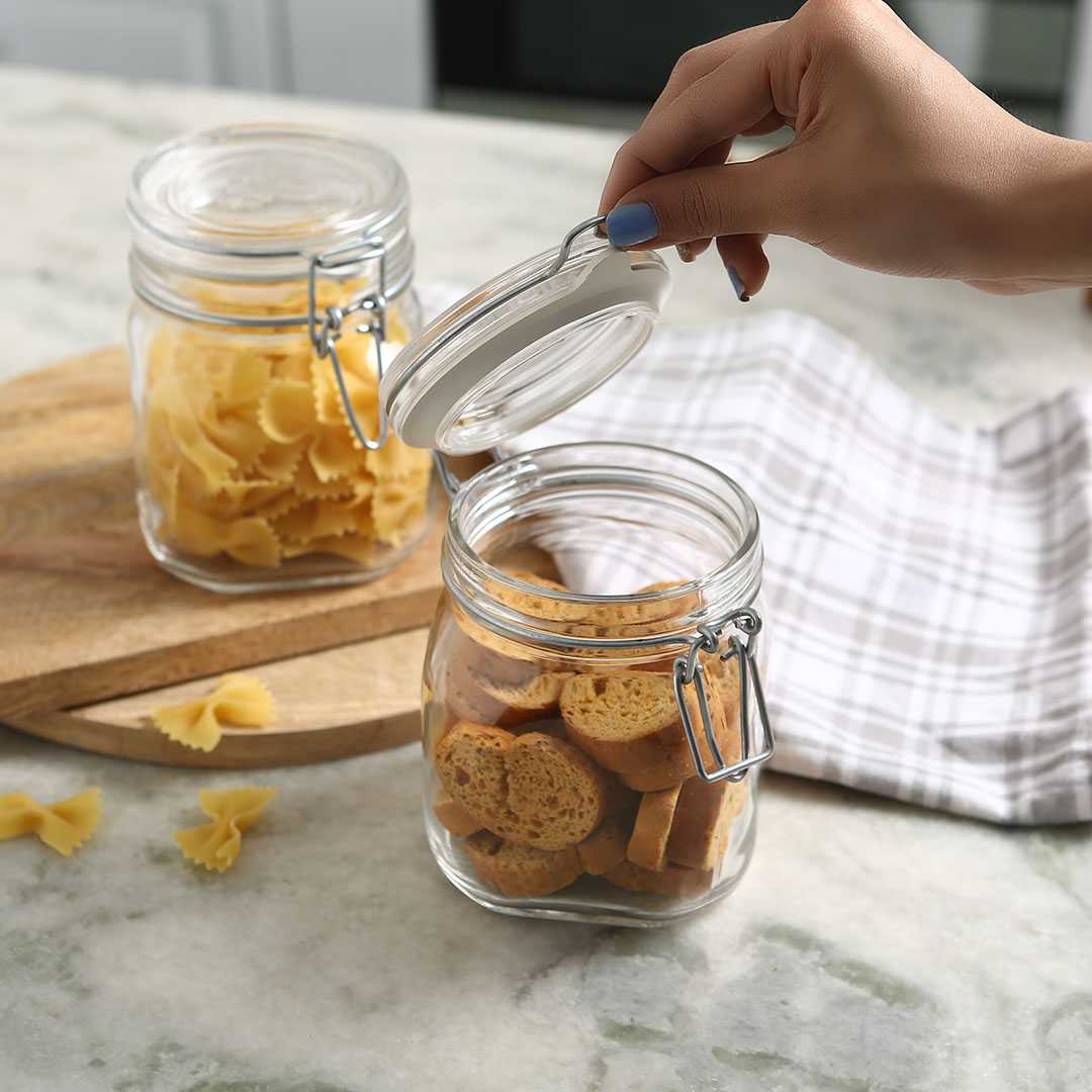 Wonderchef Bormioli Fido 2 Pc Set Glass Jar Container Medium. - view 6