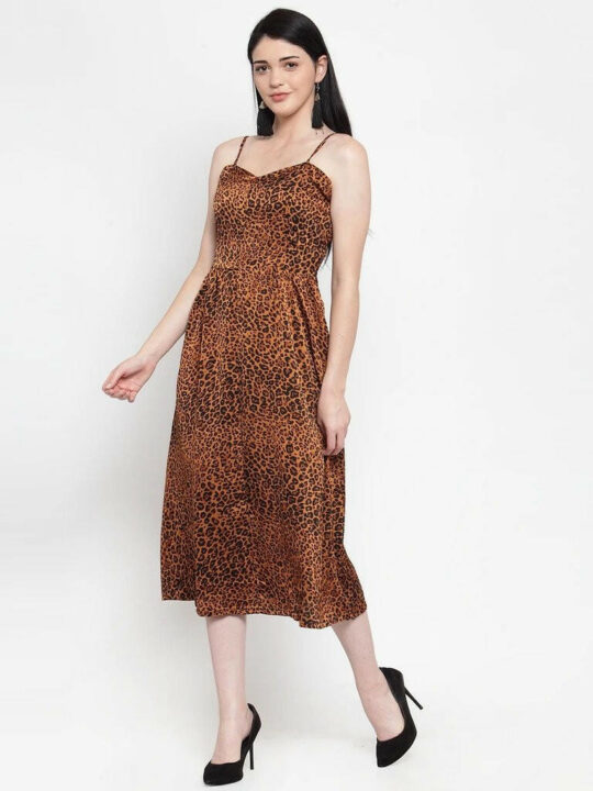 Animal Rayon Printed Women Dress..