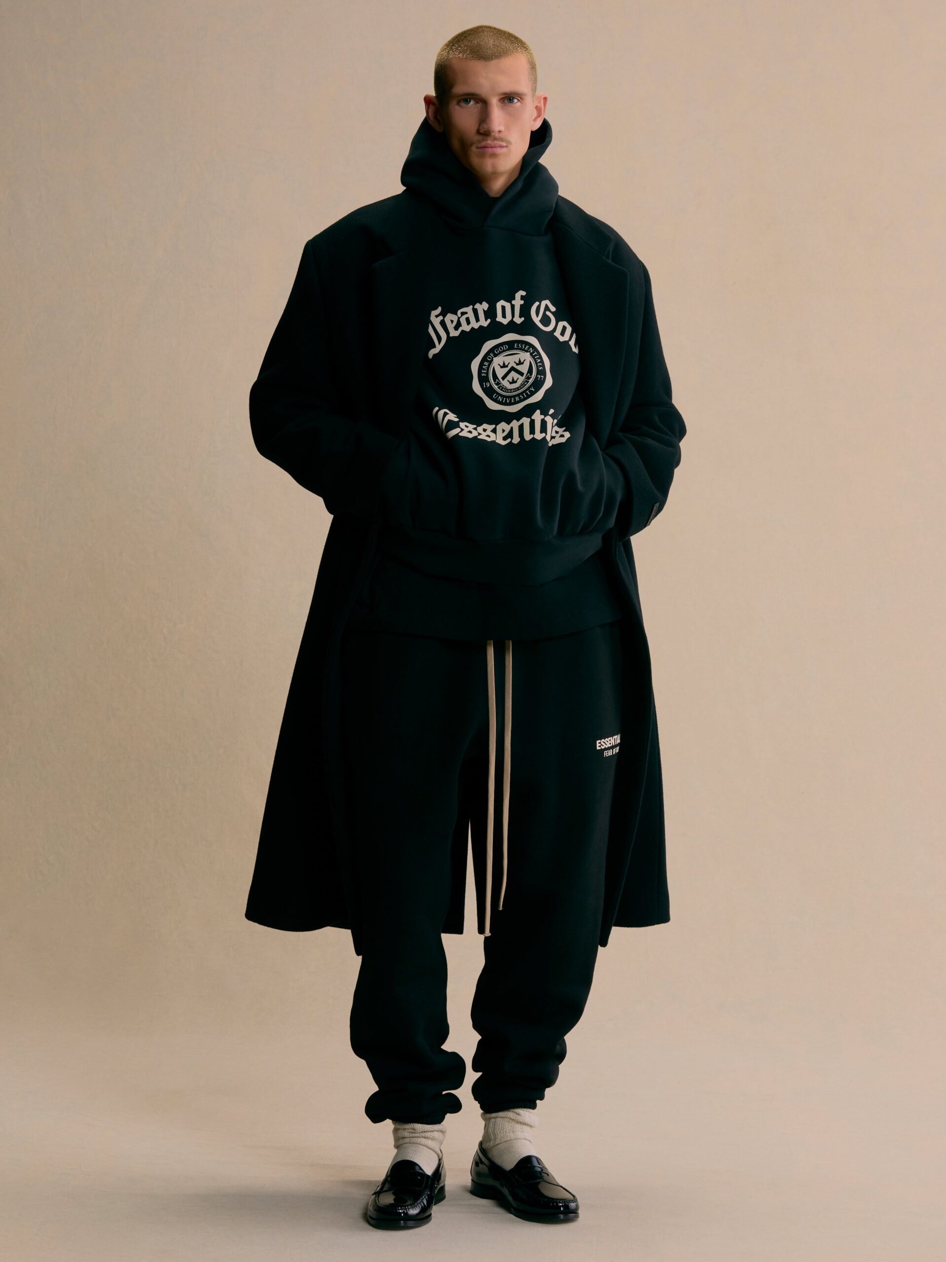 ESSENTIALS Heavy Fleece Vintage Shrunken Hoodie