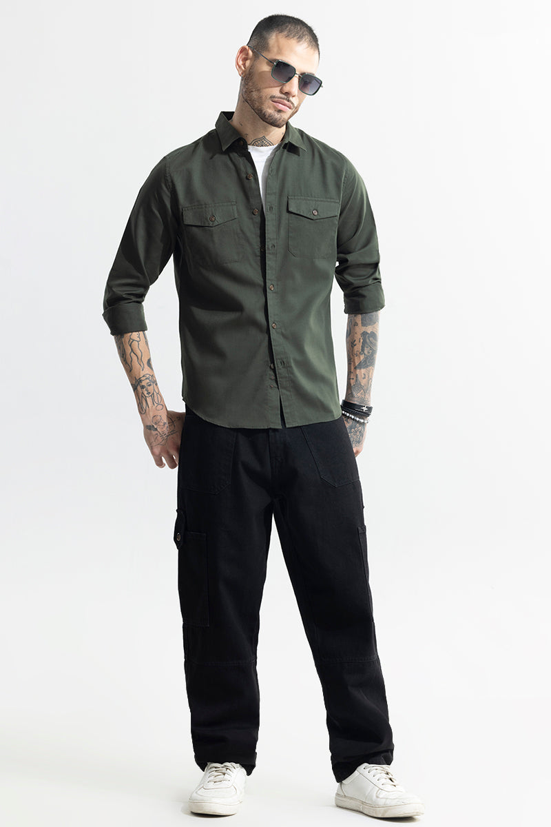 SNITCH Kameron Olive Shirt - view 3