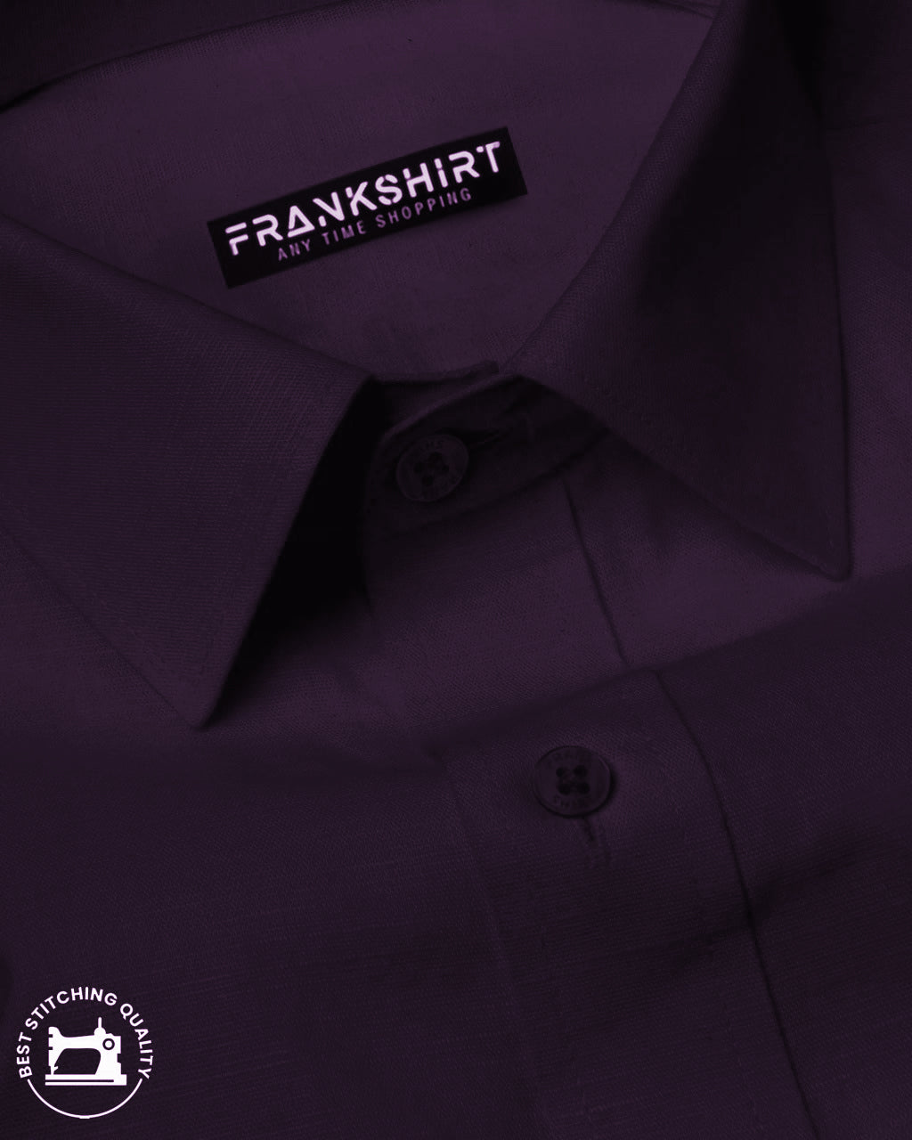 BlackTree Plain Cotton Blend Shirt for Man (Purple) - view 5