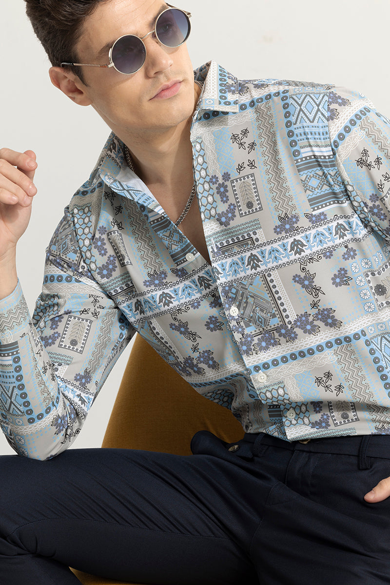 SNITCH Afroart Light Grey Shirt - view 4