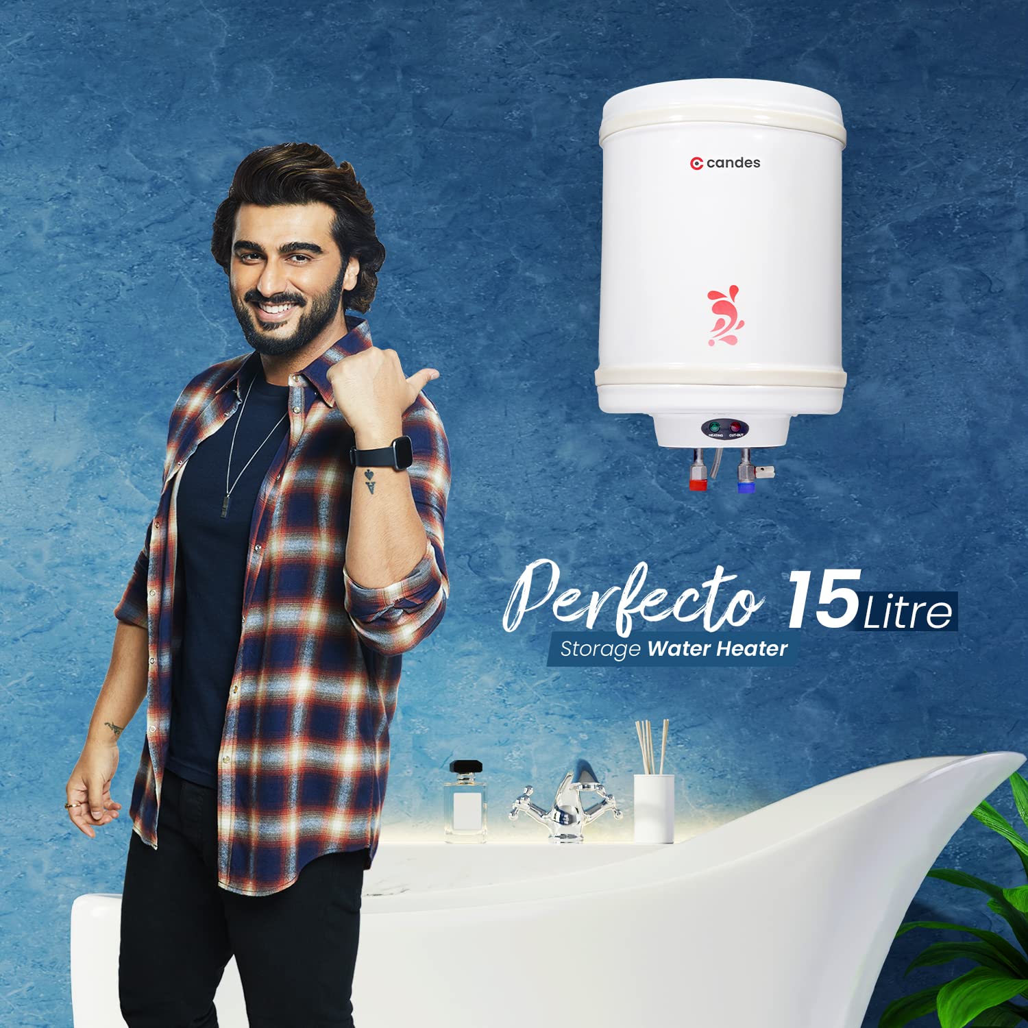 Candes Geyser 15 Litre | 1 Year Warranty | Water Heater for Home, Water Geyser, Water Heater, Electric Geyser, 5 Star Rated Automatic Instant Storage - view 2