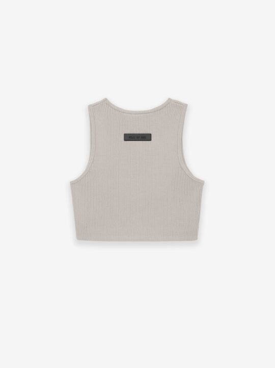 ESSENTIALS Womens Sport Tank – Silver Cloud - view 2
