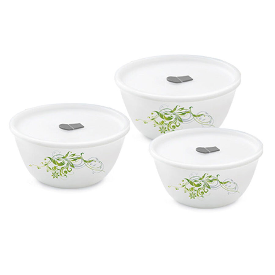My Borosil Larah by Borosil Erba Mixing Bowl Set w Lid