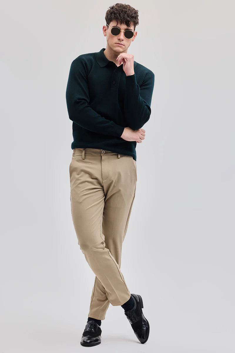 SNITCH Dark Green Knitted Polo Sweater - view 2