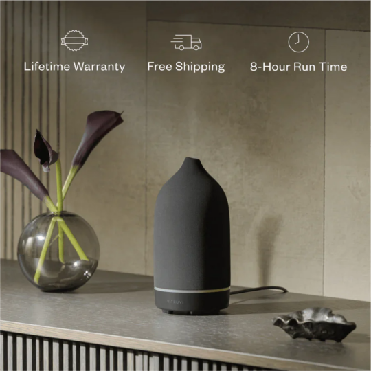 Vitruvi Stone Essential Oil Diffuser – Black - view 2