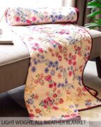 Blanket dohar – Urban Space -Home Furnishing Store 100% Malmal Cotton Blanket, Dohar, Quilt for AC and Light Winters - Pink Floral 3