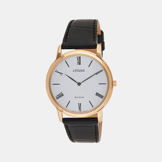 Citizen Eco-Drive Men White Dial Analog Leather Watch AR1113-12B