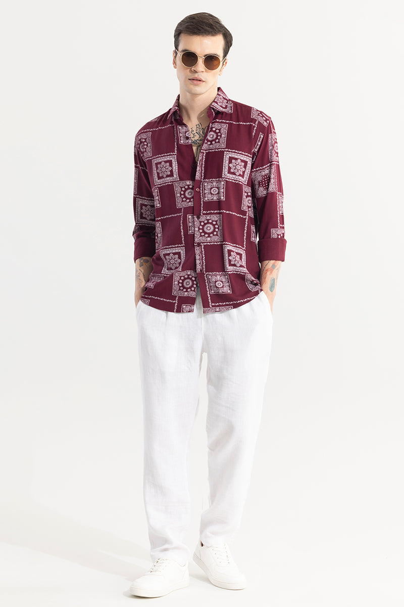 SNITCH Pixel Paisley Red Shirt - view 3