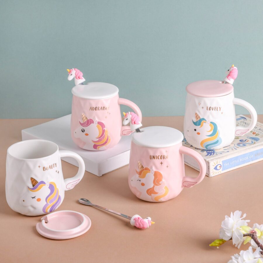 Nestasia Unicorn Mug With Lid And Spoon