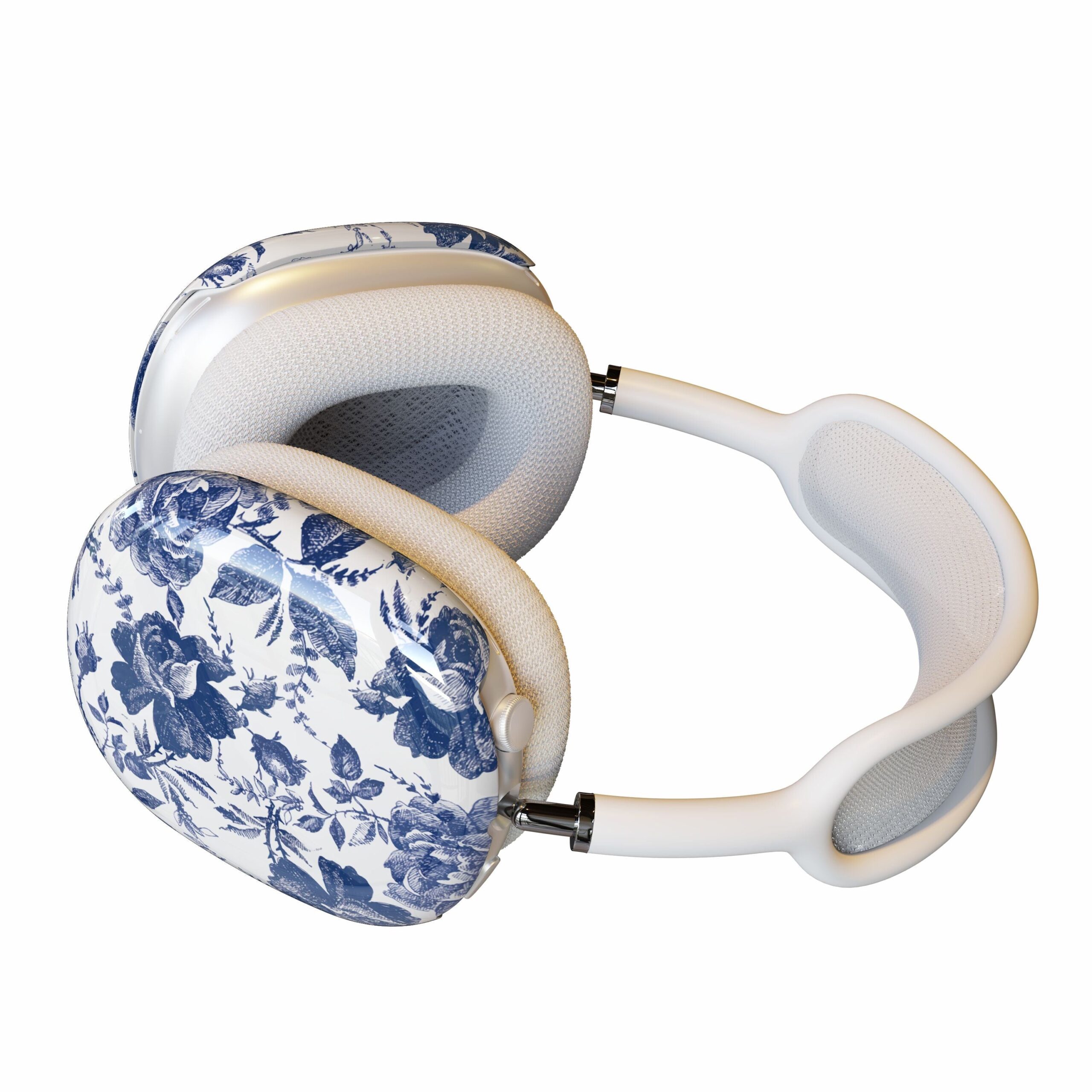 Casetry Rose to Fame | Blue & White Rose Floral AirPods Max Case - view 7