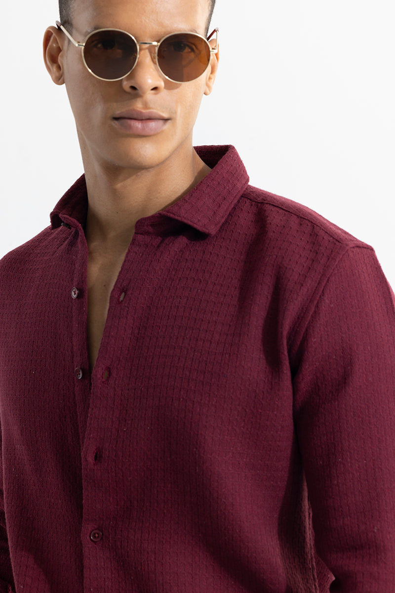 SNITCH RelaxKnit Maroon Shirt - view 5