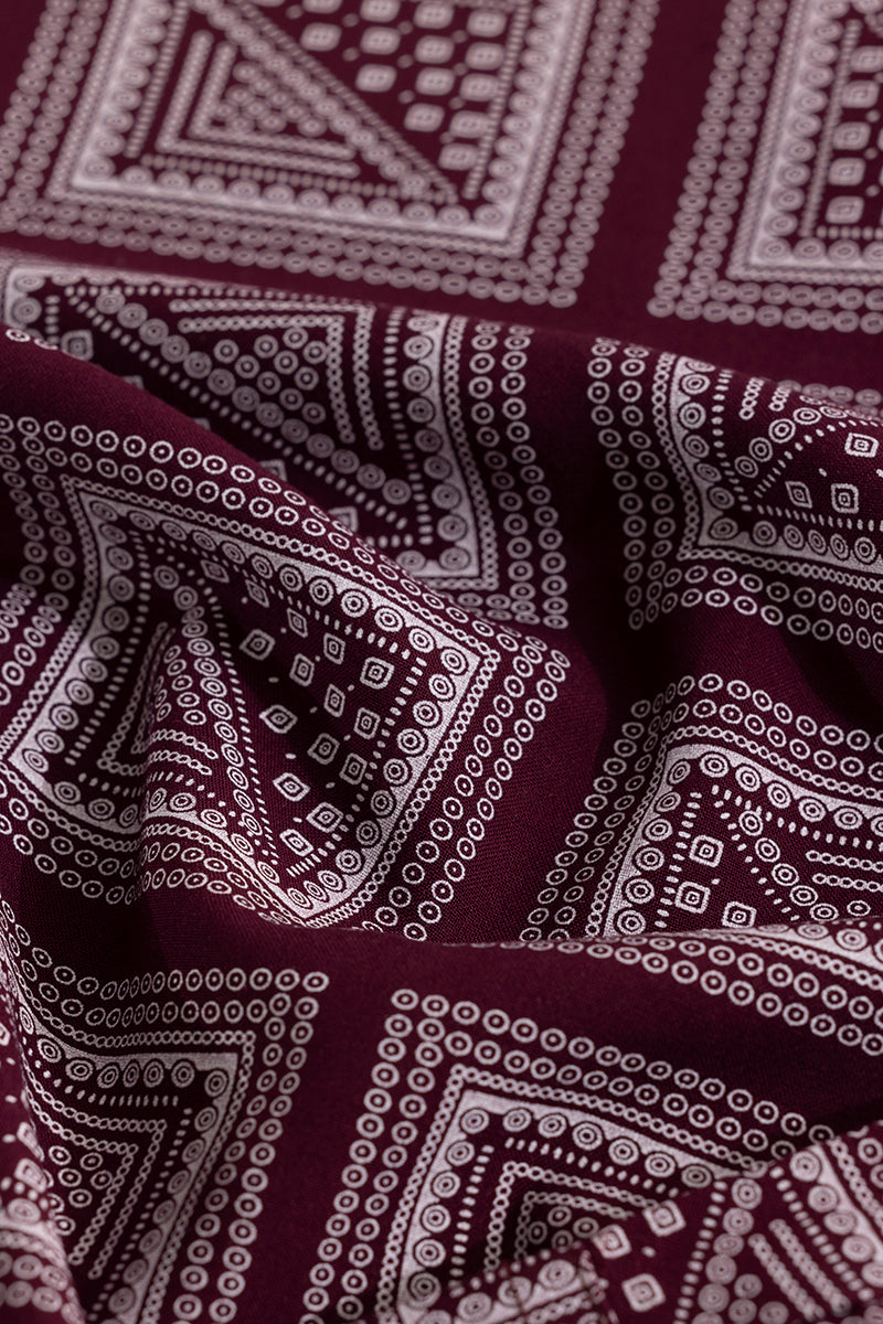 SNITCH Gridart Maroon Shirt - view 9