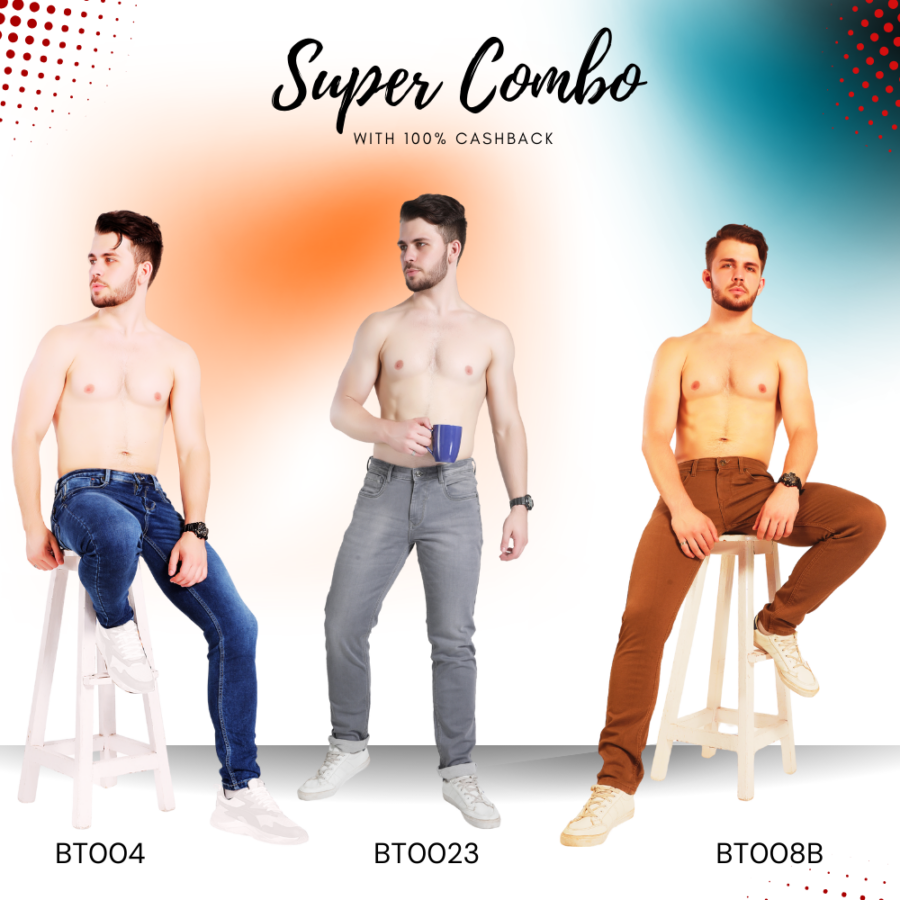 BlackTree A Bundle of Imported Quality Jeans BT004, BT0023, BT008B with 100% Cashback.