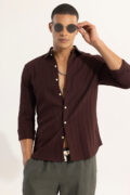 SNITCH Quadbar Maroon Shirt