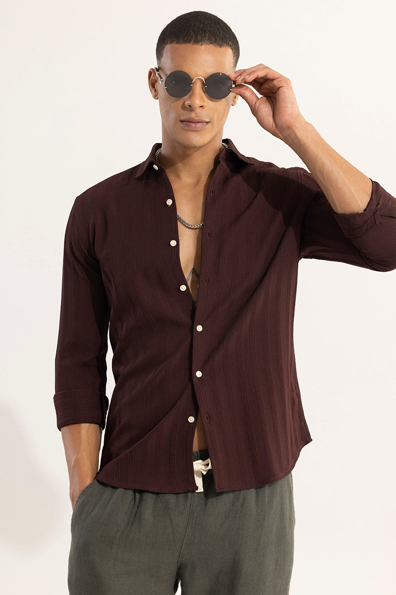 SNITCH Quadbar Maroon Shirt