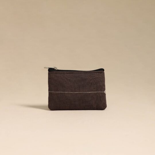 NOORI BAZAR Brown - Handmade Quilted Cotton Coin Pouch 10