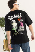SNITCH Balance Black Oversized T-Shirt