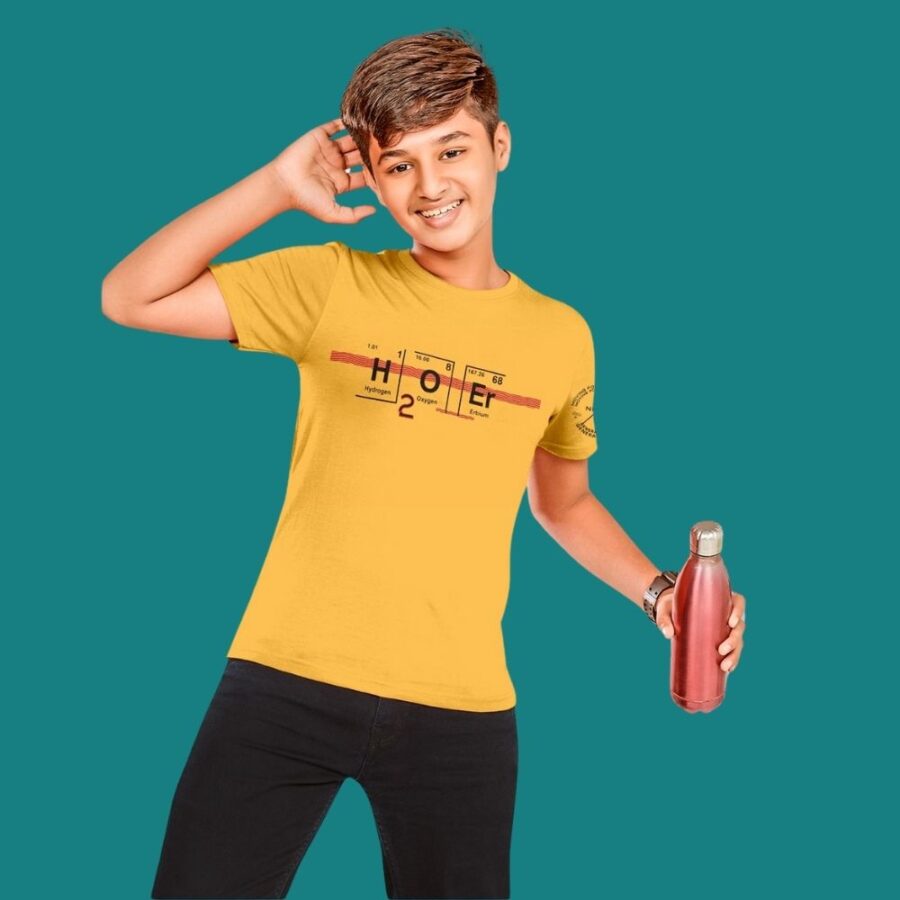 BlackTree(THHOR Series) ROUND NECK REYON Yellow TEES FOR KIDS