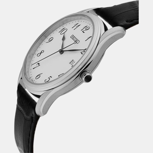 Seiko Dress Men Quartz White Dial Analog Leather Watch SUR303P1 - view 2