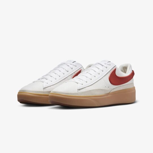 Nike | BLAZER PHANTOM LOW { WHITE/DRAGON RED-SUMMIT WHITE-GUM YELLOW - view 2