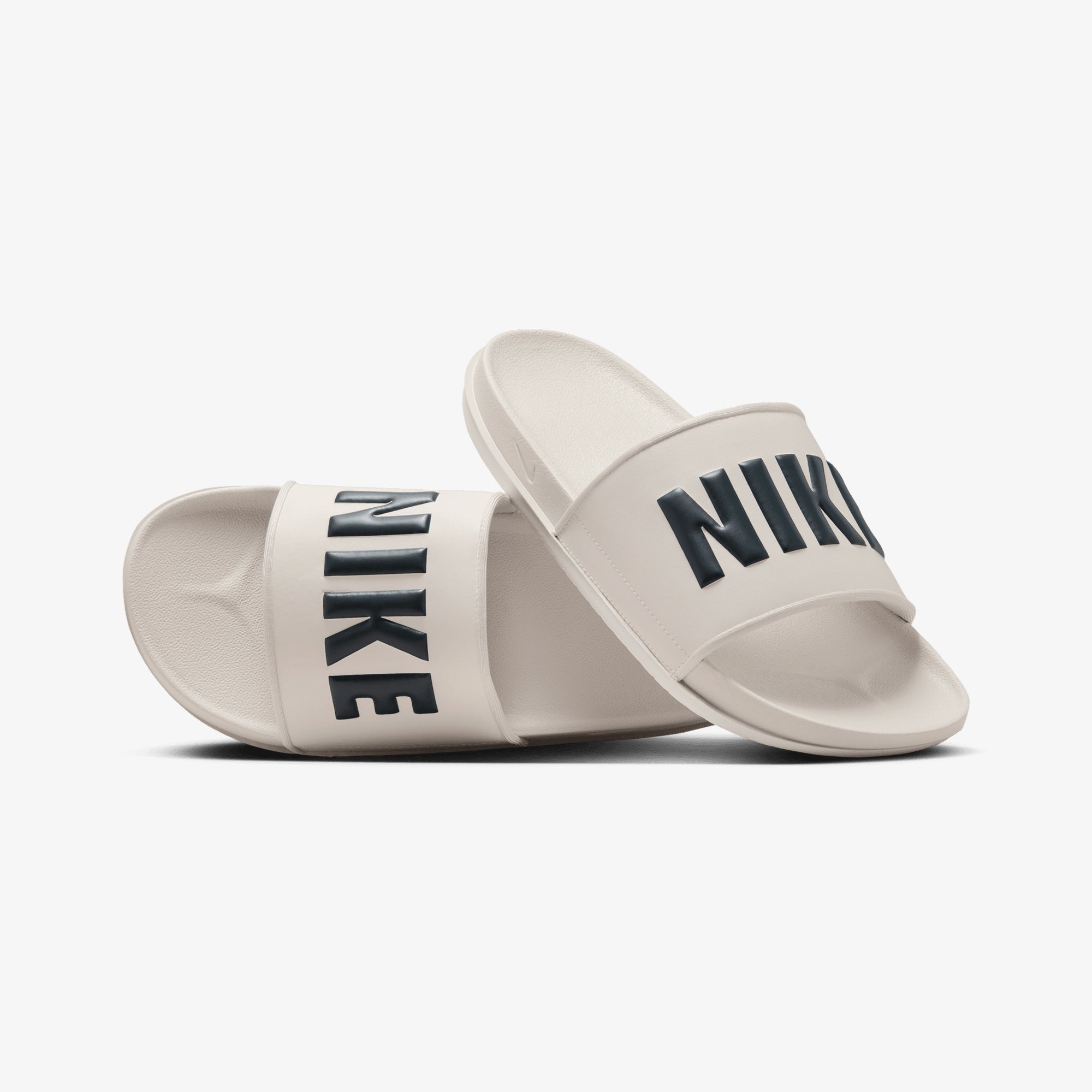 Nike | Offcourt Slides { Lt Orewood Brn/armory Navy-sail - view 3