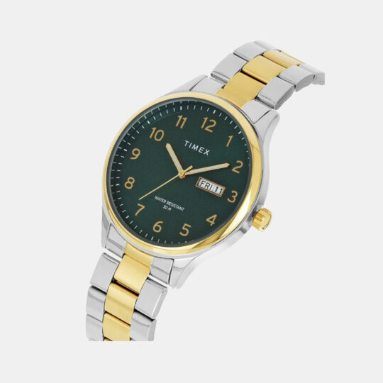 Timex Fashion Men Quartz Green Dial Analog Stainless Steel Watch TWEG18443 - view 2